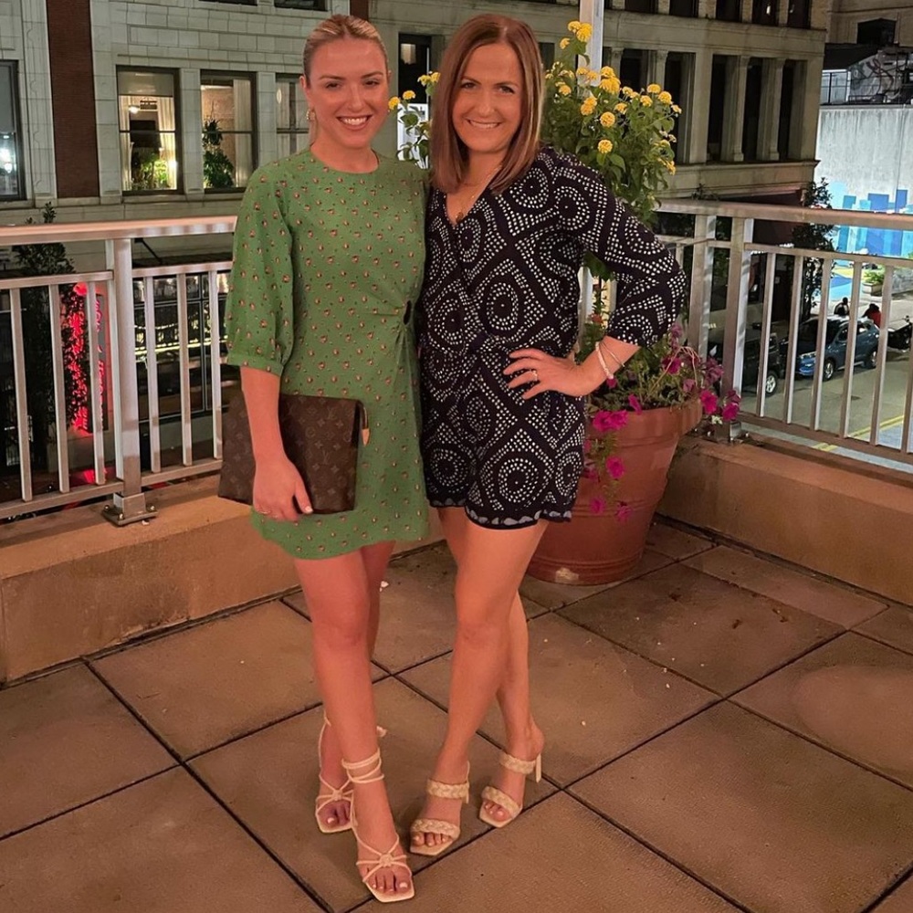 Green mini dress